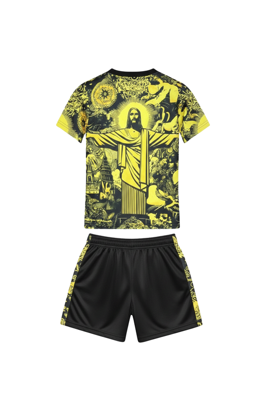 Brazil ”Jesus” Yellow Limited Jersey Kids Size