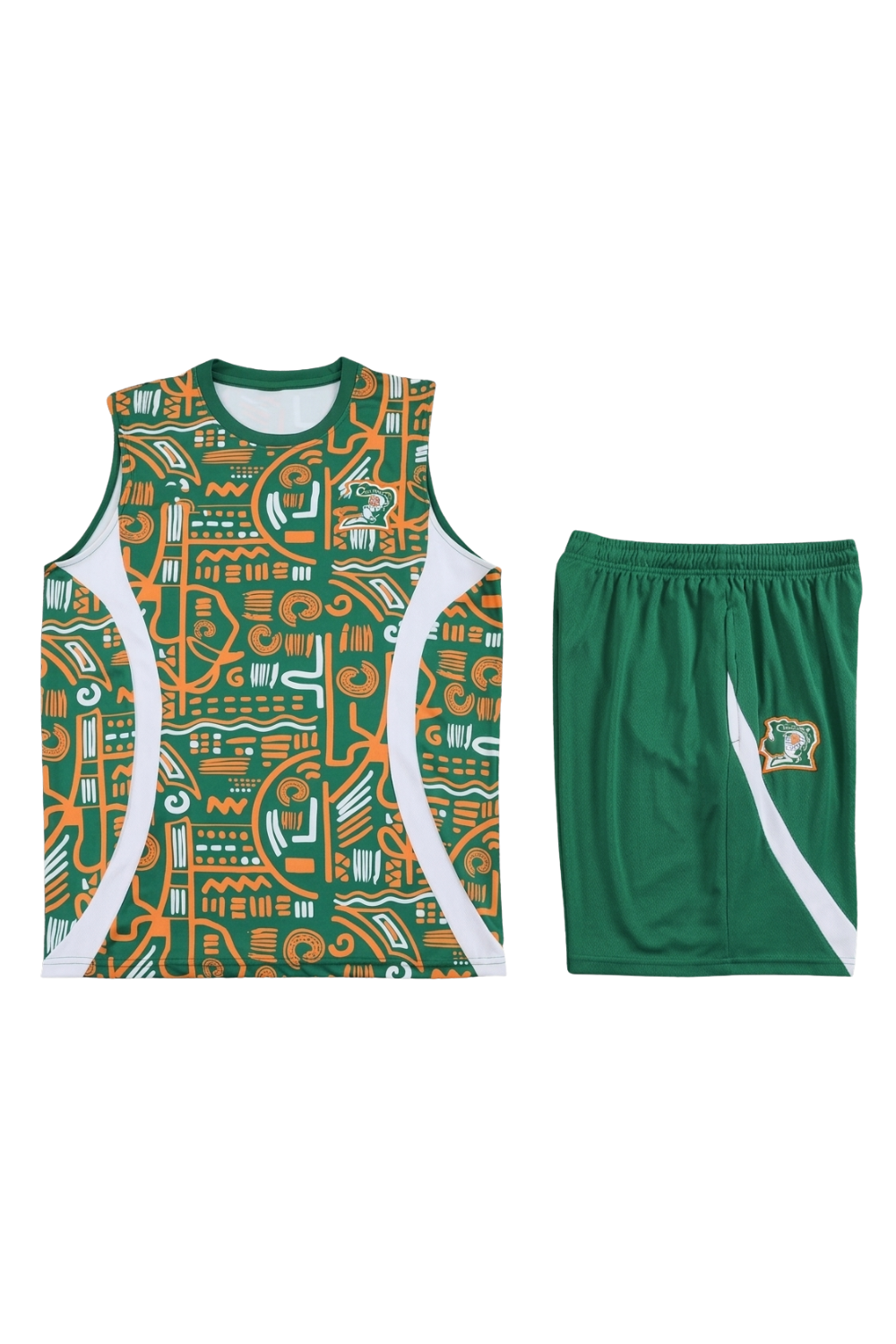 Ivory Coast Green Sleeveless Set