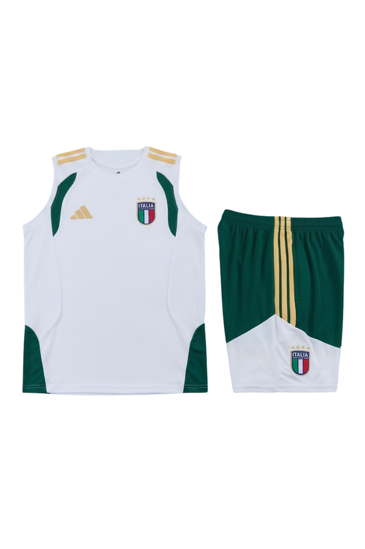 Italy White Sleeveless Set