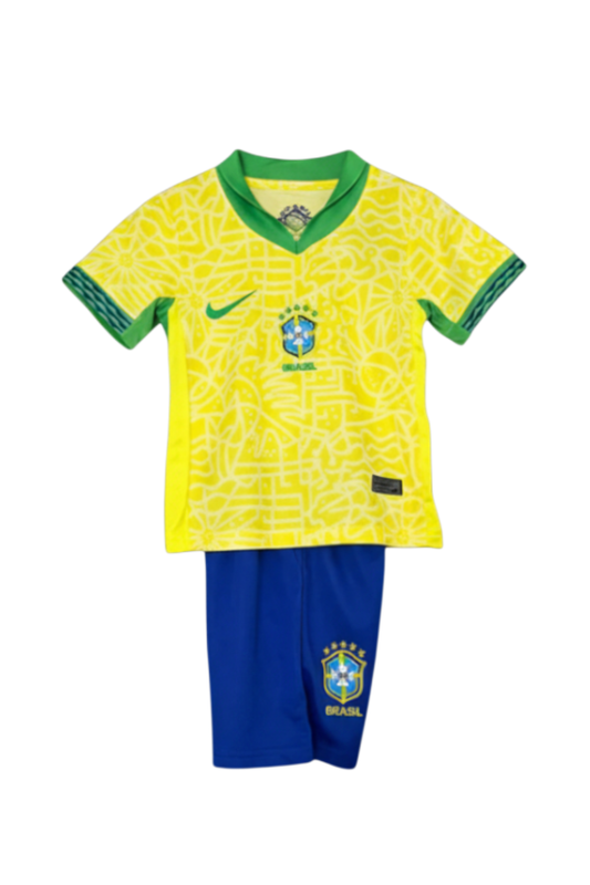 Brazil 2024 Home Jersey Kids Size