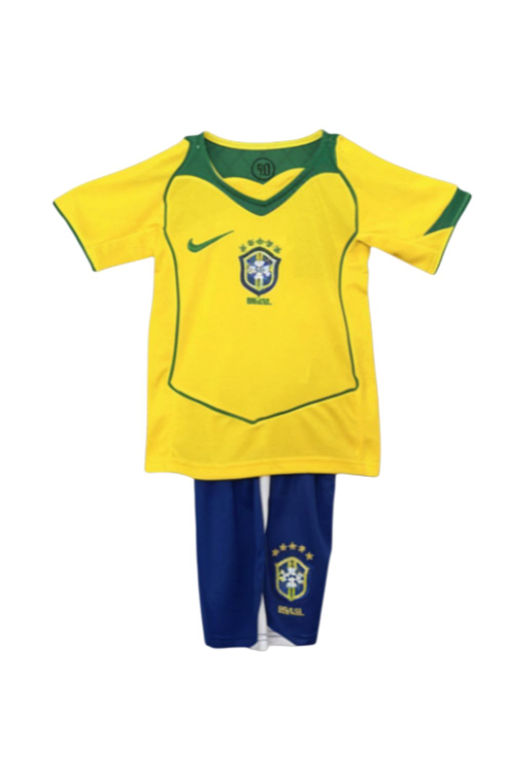 Brazil Home Jersey Kids Size 2004 Retro kit