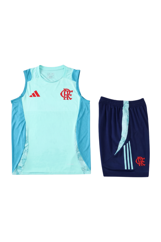 Flamengo Light Blue Sleeveless Set