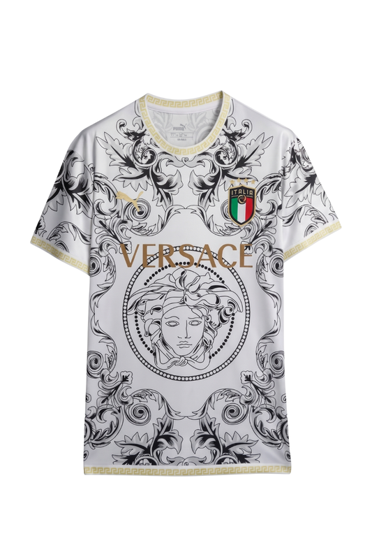 Italy "Versace" White Limited Jersey
