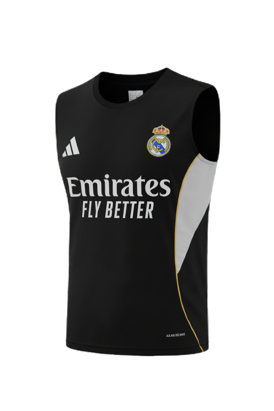 Real Madrid Black Sleeveless Set