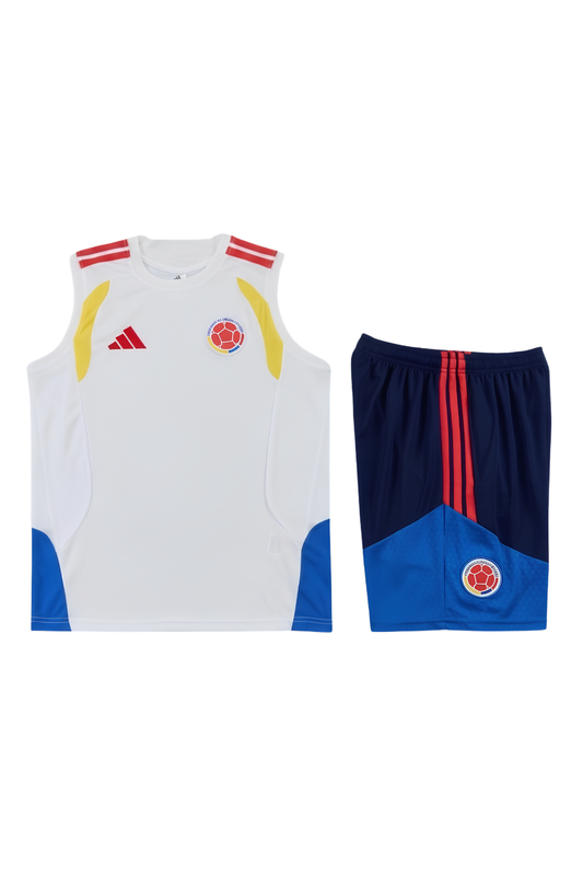 Colombia White Sleeveless Set